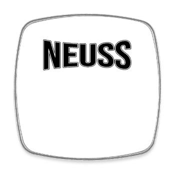 Neuss - Viereckiger Kühlschrankmagnet - Weiß - Vorne