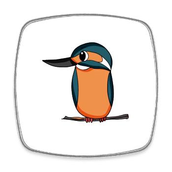 Eisvogel Blauer Vogel - Viereckiger Kühlschrankmagnet - Weiß - Vorne