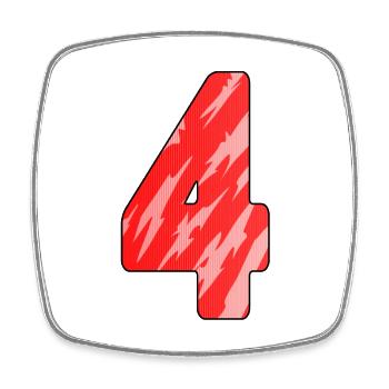 4 - Magnet carré - blanc - Devant