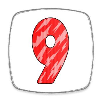 9 - Square fridge magnet - white - Front