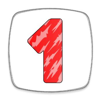 1 - Square fridge magnet - white - Front