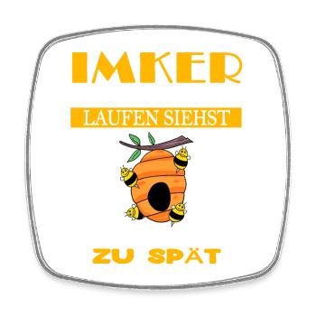 Imker Imkerei Honig Bienen - Viereckiger Kühlschrankmagnet - Weiß - Vorne