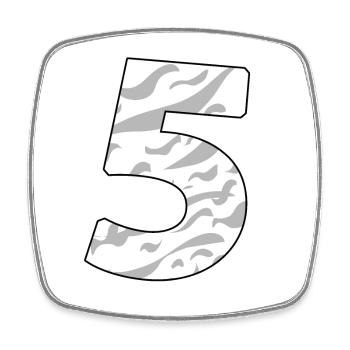 5 - Magnet carré - blanc - Devant