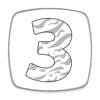 3 - Viereckiger Kühlschrankmagnet - Weiß - Vorne