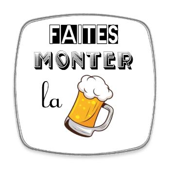 Faites monter la pression - Magnet carré - blanc - Devant