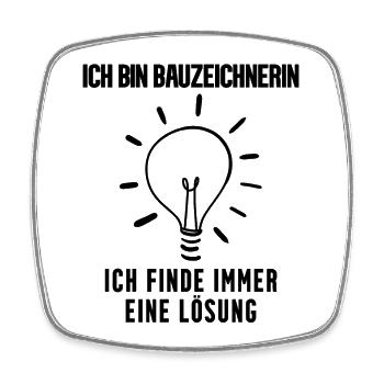 Bauzeichnerin - Viereckiger Kühlschrankmagnet - Weiß - Vorne