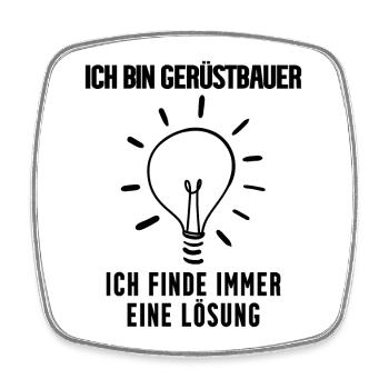 Gerüstbauer - Viereckiger Kühlschrankmagnet - Weiß - Vorne