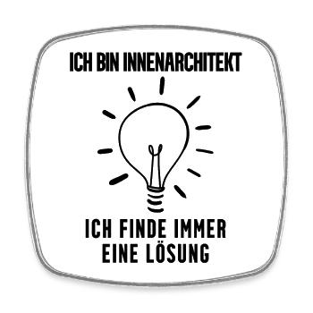 Innenarchitekt - Viereckiger Kühlschrankmagnet - Weiß - Vorne