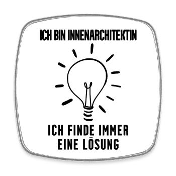 Innenarchitektin - Viereckiger Kühlschrankmagnet - Weiß - Vorne