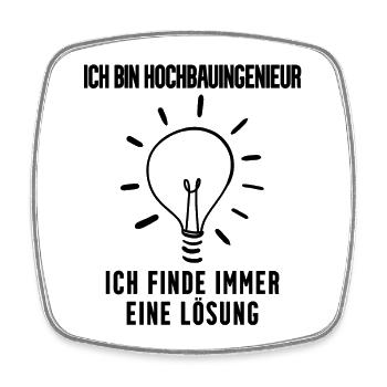 Hochbauingenieur Beruf - Viereckiger Kühlschrankmagnet - Weiß - Vorne