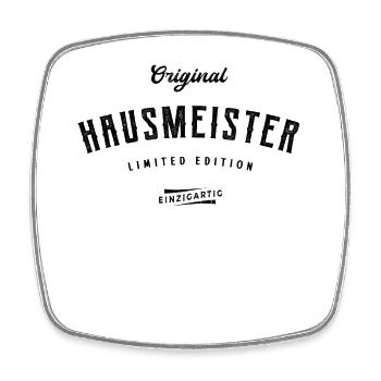 Hausmeister Limited Edition Hauswart - Viereckiger Kühlschrankmagnet - Weiß - Vorne