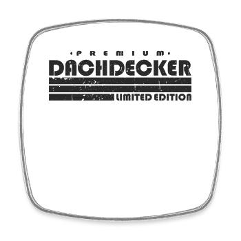 Dachdecker Limited Edition Vintage Dachdecken - Viereckiger Kühlschrankmagnet - Weiß - Vorne