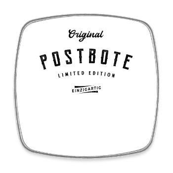 Postbote Limited Edition Lustiges Paketdienst - Viereckiger Kühlschrankmagnet - Weiß - Vorne