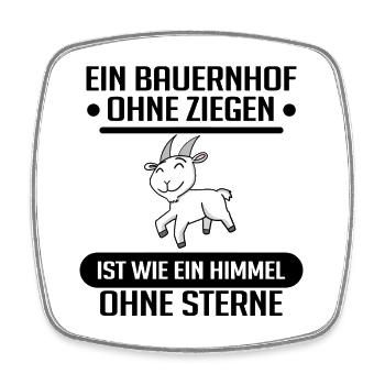 Ziege Ziegenbock Bock - Viereckiger Kühlschrankmagnet - Weiß - Vorne