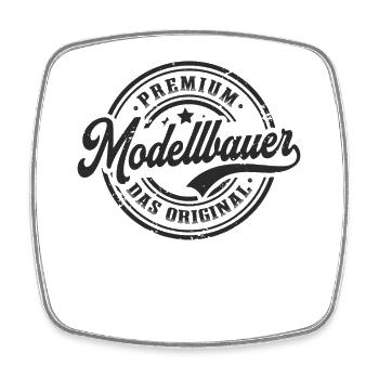 Modellbauer Original Lustiges Modellbau - Viereckiger Kühlschrankmagnet - Weiß - Vorne