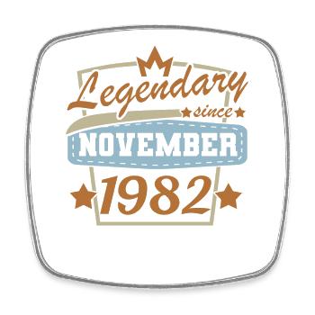 November 1982 Geburtstag Retro Geburtstag - Viereckiger Kühlschrankmagnet - Weiß - Vorne