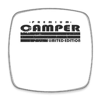 Camper Limited Edition Wohnwagen Lustiges Camping - Viereckiger Kühlschrankmagnet - Weiß - Vorne
