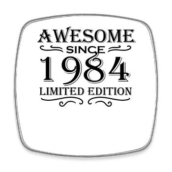 1984 - Jahrgang 1984 - Viereckiger Kühlschrankmagnet - Weiß - Vorne