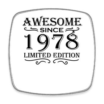 1978 - Born 1978 - Square fridge magnet - white - Front