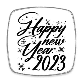 Hapy nouvel an 2023 - Magnet carré - blanc - Devant