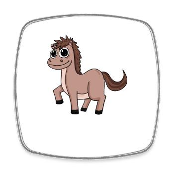 Horse Horses Domestic Horse - Square fridge magnet - white - Front