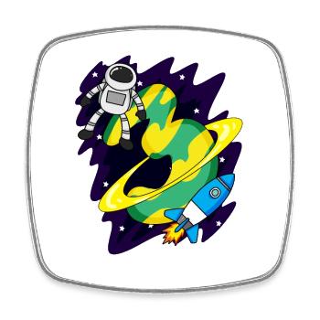 3 Jahre alt Junge Geschenk - Viereckiger Kühlschrankmagnet - Weiß - Vorne