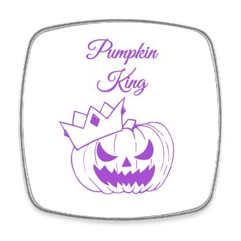 Kürbis König Halloween Design - Viereckiger Kühlschrankmagnet - Weiß - Vorne