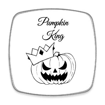 Pumpkin King - Square fridge magnet - white - Front