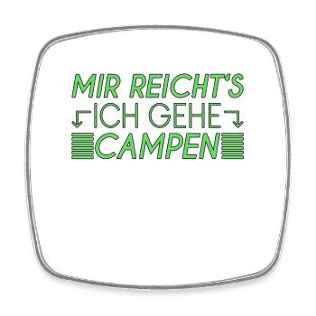 Camping Spruch - Viereckiger Kühlschrankmagnet - Weiß - Vorne