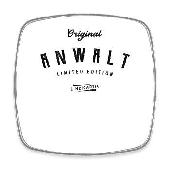 Anwalt Limited Edition Jura Lustiges Anwalt - Viereckiger Kühlschrankmagnet - Weiß - Vorne