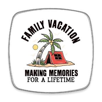 Vacances en famille Faire des souvenirs à vie - Magnet carré - blanc - Devant