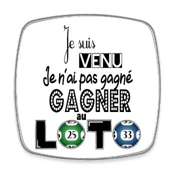 LOTO - Magnet carré - blanc - Devant