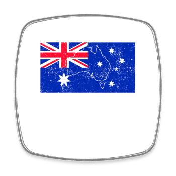 Australien Flagge - Viereckiger Kühlschrankmagnet - Weiß - Vorne