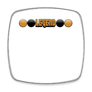 Legend Gradient Logo - Magnet carré - blanc - Devant