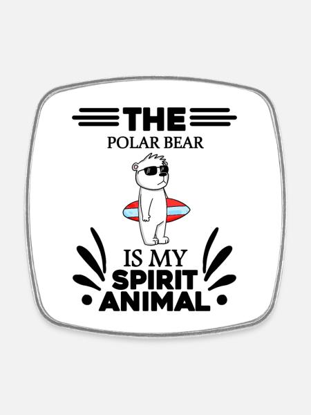 Ours polaire Ours polaire Ours polaire - Magnet carré - blanc