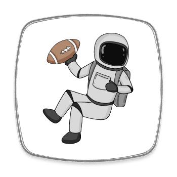 Astronaut American Football - Square fridge magnet - white - Front