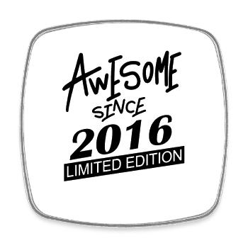 2016 - Vintage 2016 - Square fridge magnet - white - Front