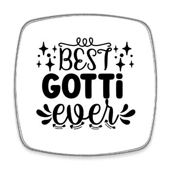 Bestes Gotti der Welt Taufgotti Firmgotti - Viereckiger Kühlschrankmagnet - Weiß - Vorne