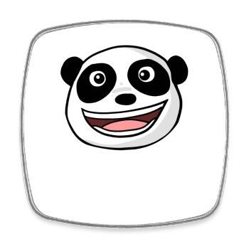Panda Head - Square fridge magnet - white - Front