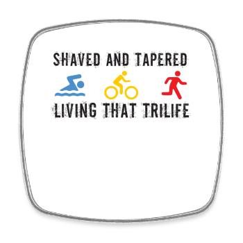 Shaved And Tapered Living That Trilife - Square fridge magnet - white - Front