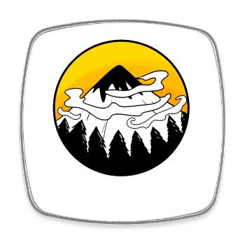 Mountain Mountains Mountain Peaks - Square fridge magnet - white - Front