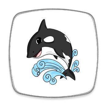 Killer whale - Square fridge magnet - white - Front