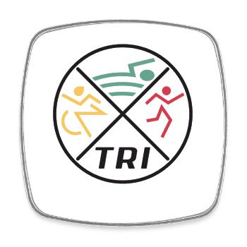 Women's Triathlon - Square fridge magnet - white - Front