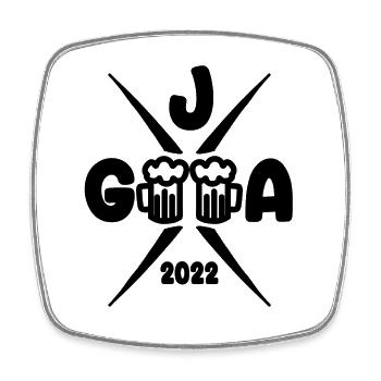 2022 Junggesellenabschied - Viereckiger Kühlschrankmagnet - Weiß - Vorne