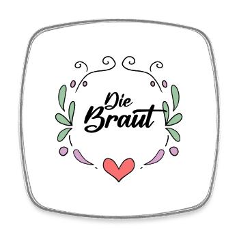 Die Braut Junggesellinnenabschied - Viereckiger Kühlschrankmagnet - Weiß - Vorne