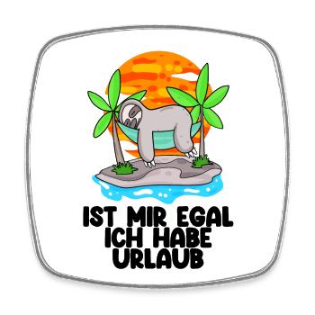 Urlaub Faultier Entspannen - Viereckiger Kühlschrankmagnet - Weiß - Vorne