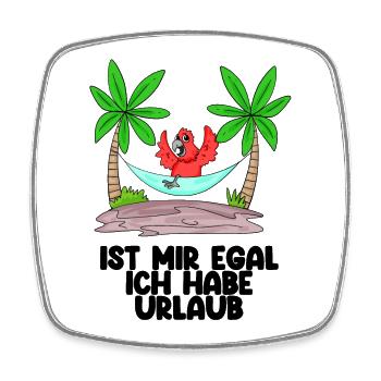 Urlaub - Viereckiger Kühlschrankmagnet - Weiß - Vorne