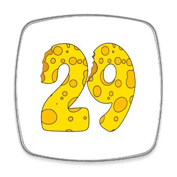 29 Jahre alt - 29. Geburtstag Geschenk - 1929 - Viereckiger Kühlschrankmagnet - Weiß - Vorne