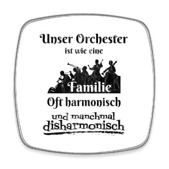 Unser Orchester ist wie eine Familie - Viereckiger Kühlschrankmagnet - Weiß - Vorne