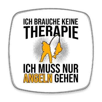 Angeln Therapie Spruch - Viereckiger Kühlschrankmagnet - Weiß - Vorne
